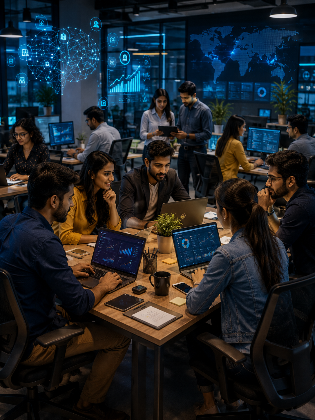 Our Team Working in Office