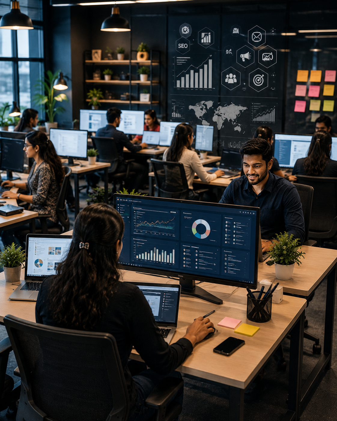 Digital Marketing Experts Working